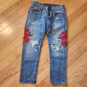 Levi's 501 Jeans w/Embroidery
